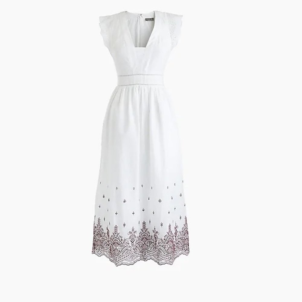 COPY - Jcrew Point Sur pointelle flutter sleeve dress